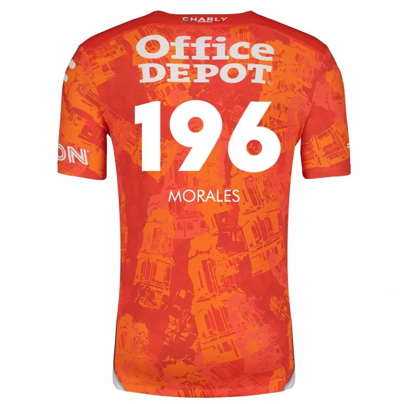 Danxen Mujer Camiseta Erik Morales #196 Naranja Blanco 2ª Equipación 2024/25 La Camisa