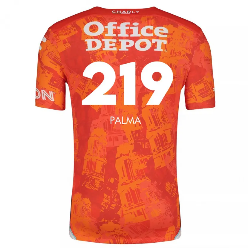 Danxen Mujer Camiseta Pablo Palma #219 Naranja Blanco 2ª Equipación 2024/25 La Camisa