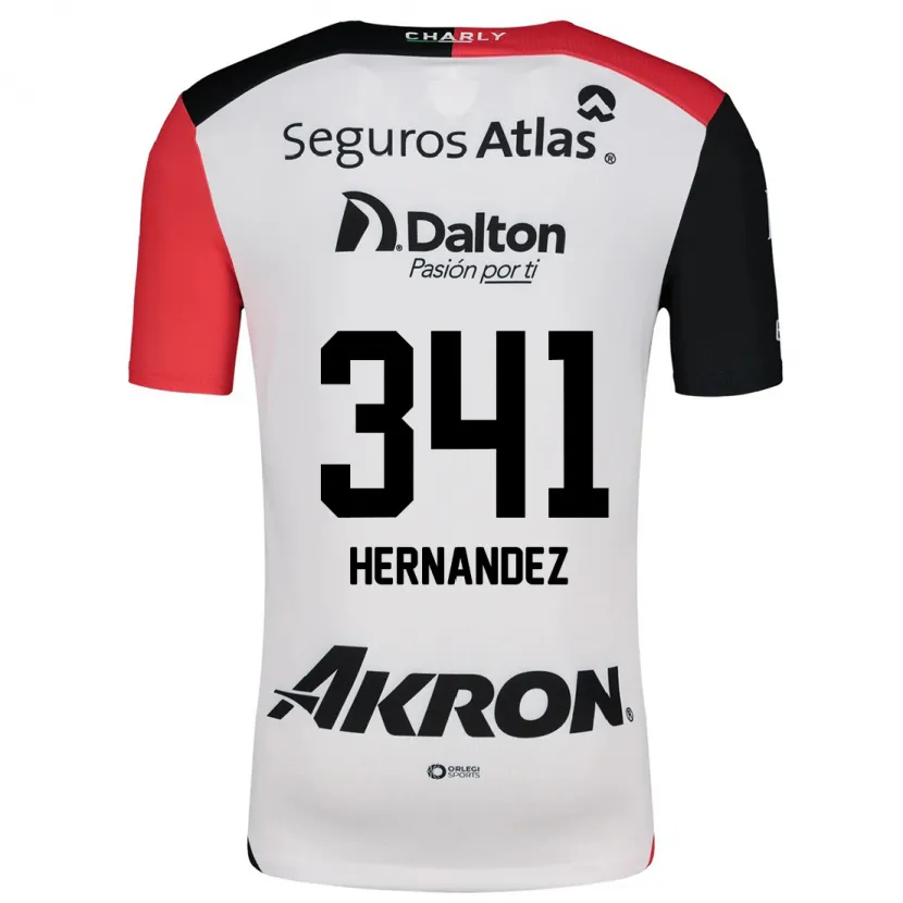 Danxen Mujer Camiseta Leonardo Hernández #341 Blanco Rojo Negro 2ª Equipación 2024/25 La Camisa