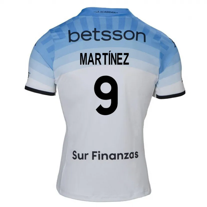 Danxen Mujer Camiseta Adrián Martínez #9 Blanco Azul Negro 2ª Equipación 2024/25 La Camisa