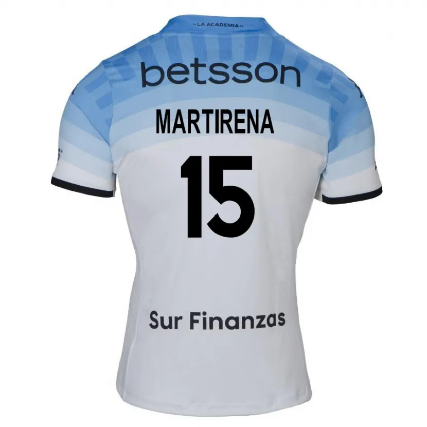 Danxen Mujer Camiseta Gastón Martirena #15 Blanco Azul Negro 2ª Equipación 2024/25 La Camisa