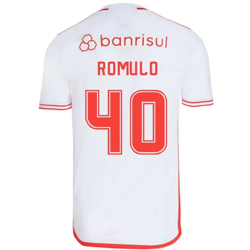 Danxen Mujer Camiseta Rômulo #40 Blanco Rojo 2ª Equipación 2024/25 La Camisa