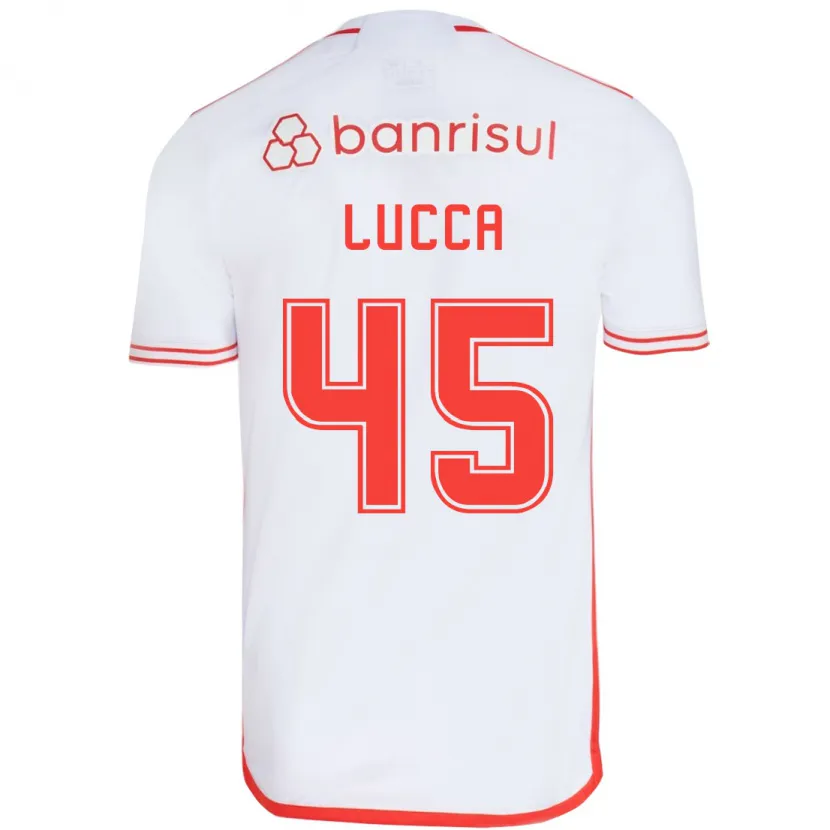 Danxen Mujer Camiseta Lucca #45 Blanco Rojo 2ª Equipación 2024/25 La Camisa