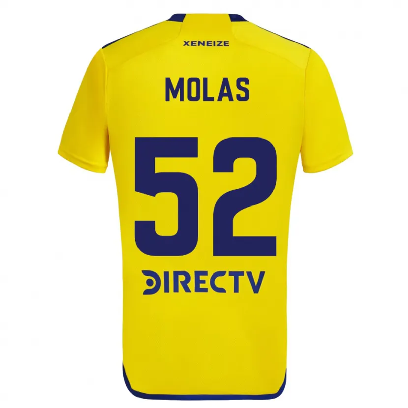 Danxen Mujer Camiseta Walter Molas #52 Amarillo Azul 2ª Equipación 2024/25 La Camisa