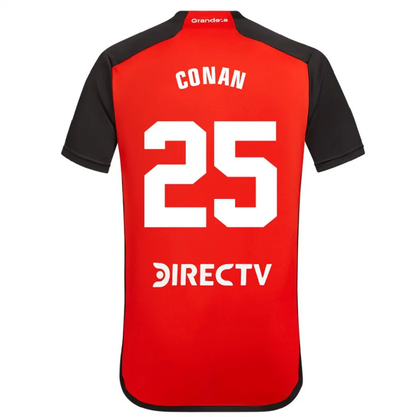 Danxen Mujer Camiseta Conan Ledesma #25 Rojo Negro Blanco 2ª Equipación 2024/25 La Camisa