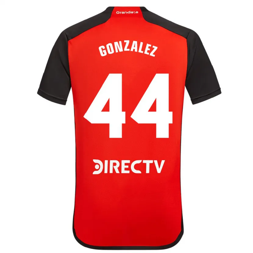 Danxen Mujer Camiseta Alexis González #44 Rojo Negro Blanco 2ª Equipación 2024/25 La Camisa