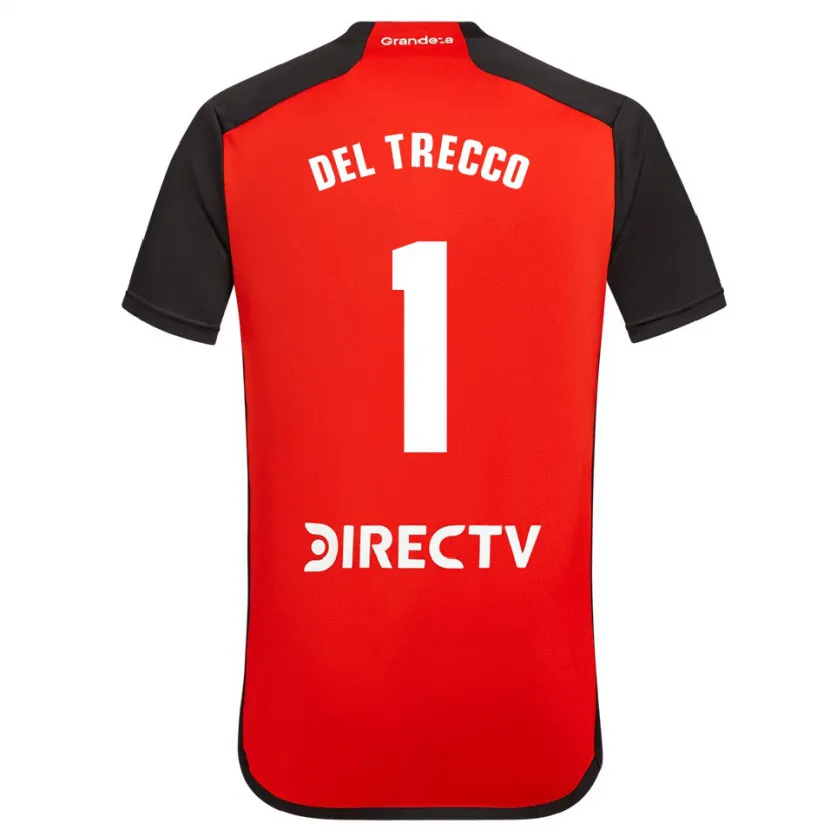 Danxen Mujer Camiseta Martina Del Trecco #1 Rojo Negro Blanco 2ª Equipación 2024/25 La Camisa