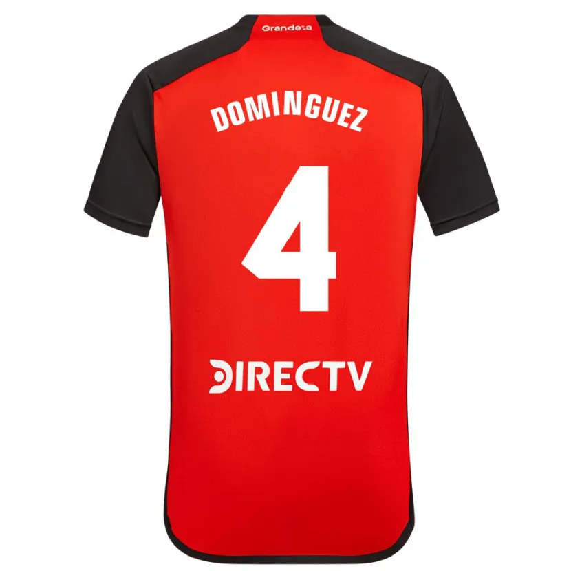 Danxen Mujer Camiseta Evelyn Sofía Domínguez #4 Rojo Negro Blanco 2ª Equipación 2024/25 La Camisa