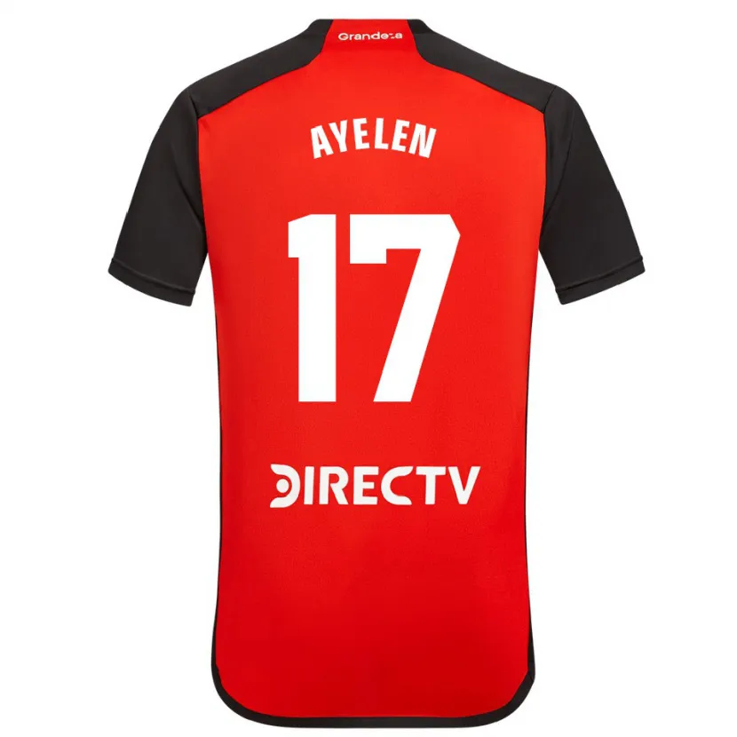 Danxen Mujer Camiseta Stephanie Ayelén Melgarejo #17 Rojo Negro Blanco 2ª Equipación 2024/25 La Camisa