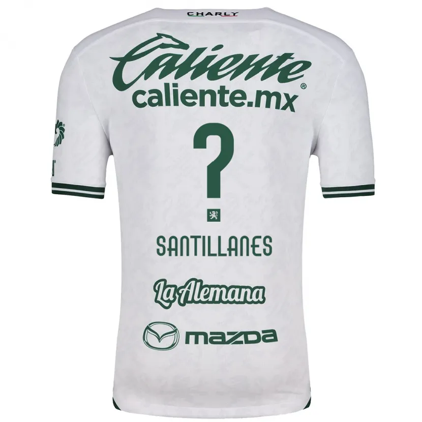 Danxen Mujer Camiseta Antonio Santillanes #0 Blanco Verde 2ª Equipación 2024/25 La Camisa