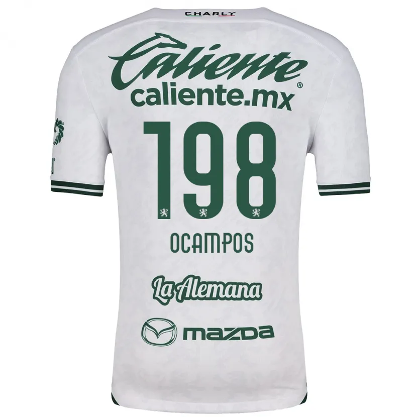 Danxen Mujer Camiseta Omar Ocampos #198 Blanco Verde 2ª Equipación 2024/25 La Camisa