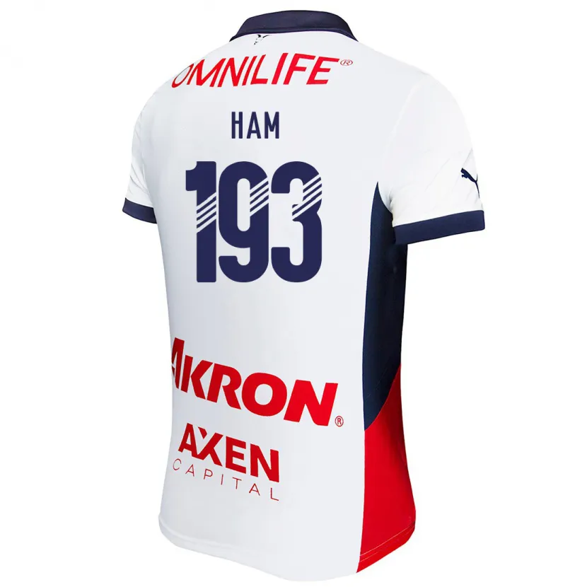 Danxen Mujer Camiseta Marioni Ham #193 Blanco Rojo Azul 2ª Equipación 2024/25 La Camisa