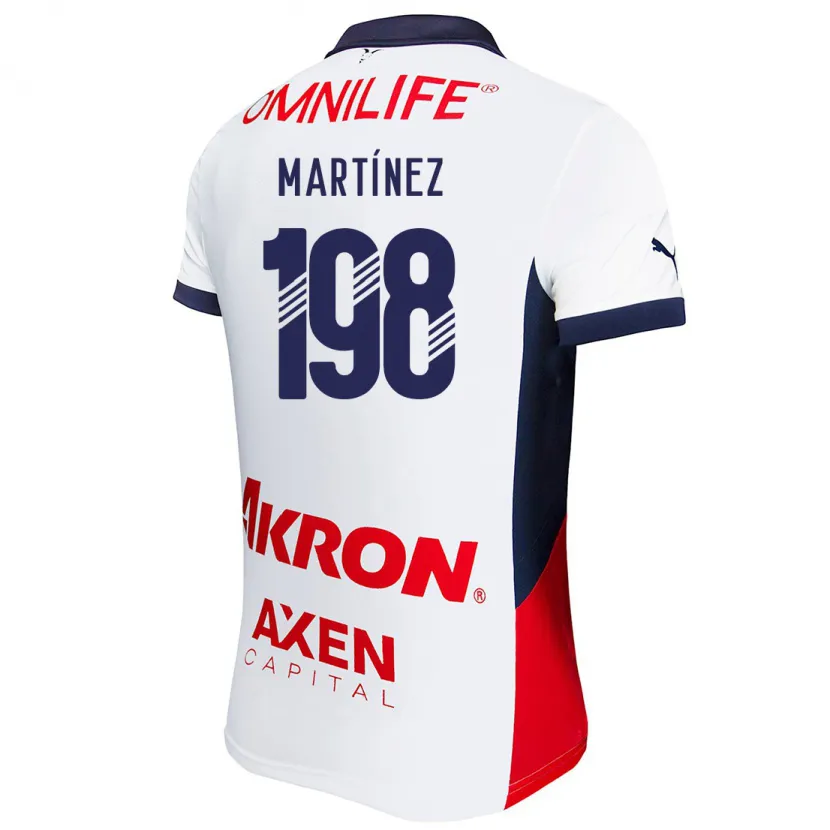 Danxen Mujer Camiseta Andrew Martínez #198 Blanco Rojo Azul 2ª Equipación 2024/25 La Camisa