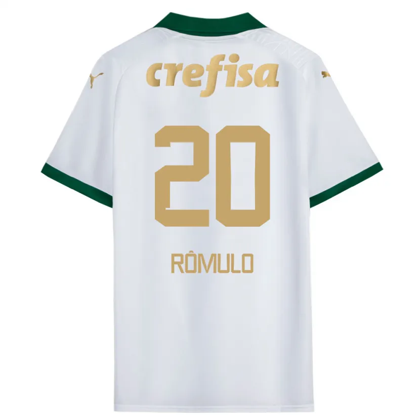 Danxen Mujer Camiseta Rômulo #20 Blanco Verde 2ª Equipación 2024/25 La Camisa