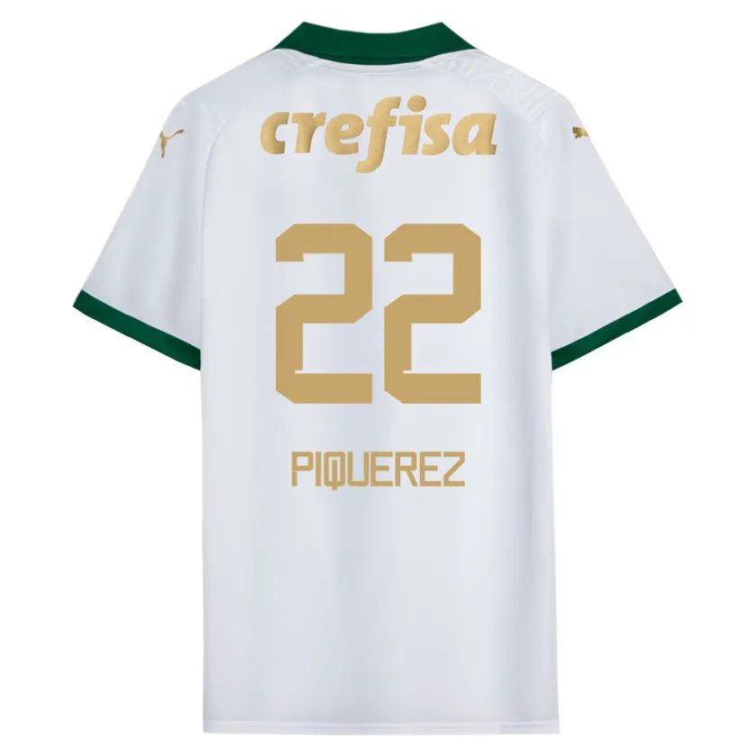 Danxen Mujer Camiseta Joaquín Piquerez #22 Blanco Verde 2ª Equipación 2024/25 La Camisa