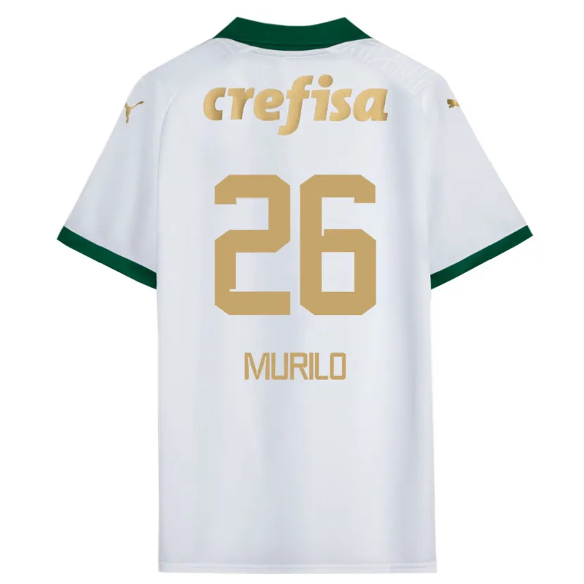 Danxen Mujer Camiseta Murilo #26 Blanco Verde 2ª Equipación 2024/25 La Camisa