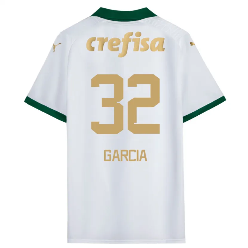 Danxen Mujer Camiseta Garcia #32 Blanco Verde 2ª Equipación 2024/25 La Camisa