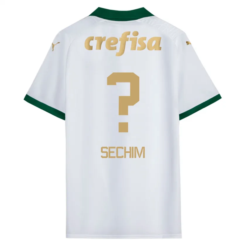 Danxen Mujer Camiseta Caio Sechim #0 Blanco Verde 2ª Equipación 2024/25 La Camisa