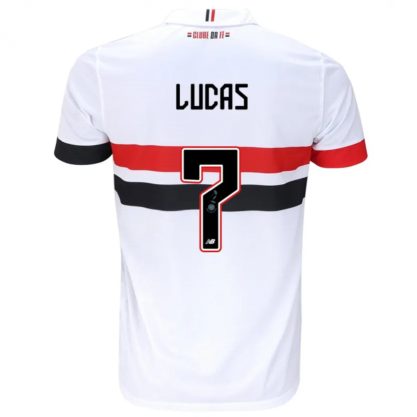 Danxen Niño Camiseta Lucas Moura #7 Blanco Rojo Negro 1ª Equipación 2024/25 La Camisa