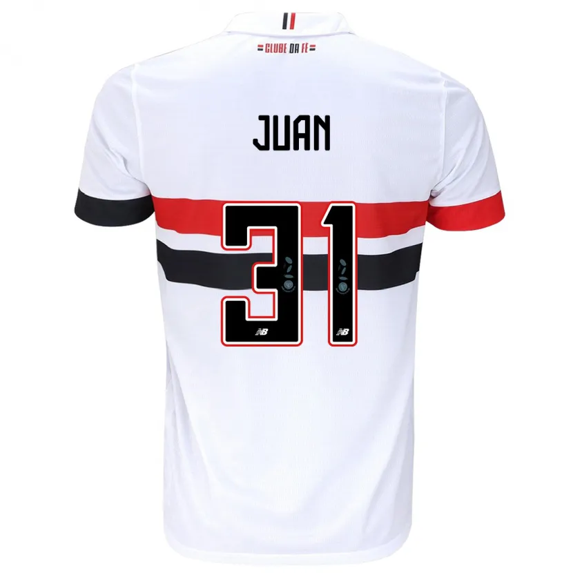 Danxen Niño Camiseta Juan #31 Blanco Rojo Negro 1ª Equipación 2024/25 La Camisa