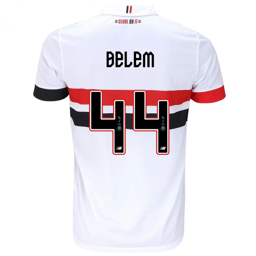 Danxen Niño Camiseta Matheus Belém #44 Blanco Rojo Negro 1ª Equipación 2024/25 La Camisa