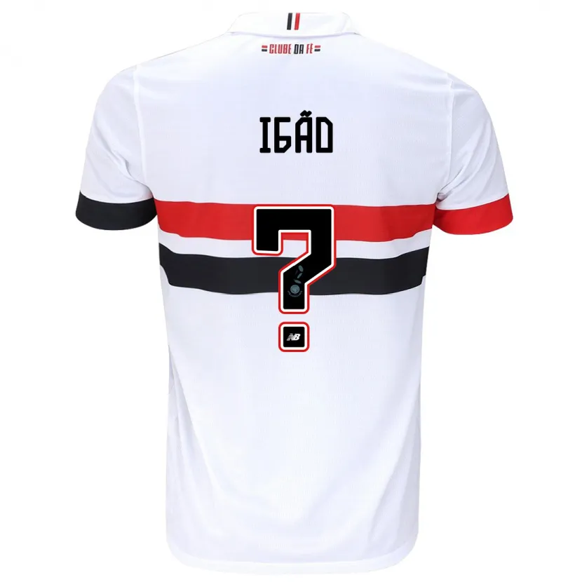 Danxen Niño Camiseta Igão #0 Blanco Rojo Negro 1ª Equipación 2024/25 La Camisa