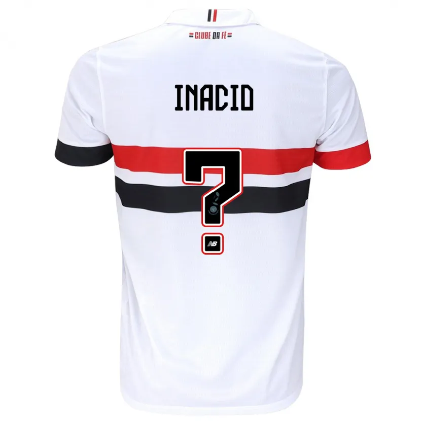 Danxen Niño Camiseta Lucas Inácio #0 Blanco Rojo Negro 1ª Equipación 2024/25 La Camisa