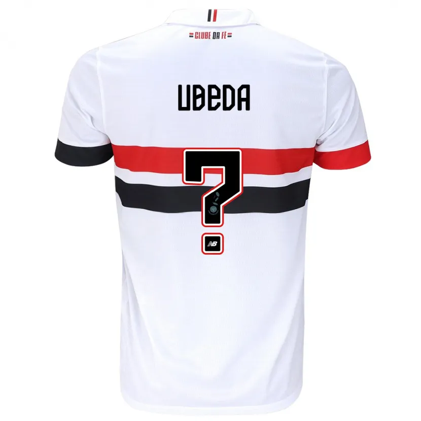 Danxen Niño Camiseta Felipe Ubeda #0 Blanco Rojo Negro 1ª Equipación 2024/25 La Camisa