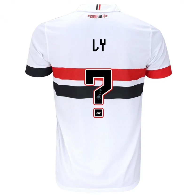 Danxen Niño Camiseta Iba Ly #0 Blanco Rojo Negro 1ª Equipación 2024/25 La Camisa