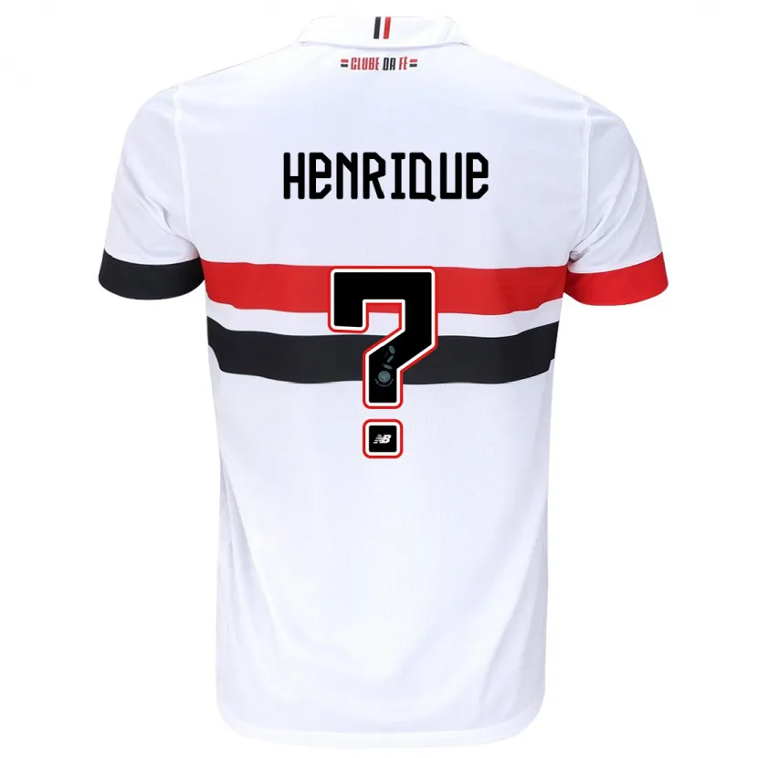 Danxen Niño Camiseta Luiz Henrique #0 Blanco Rojo Negro 1ª Equipación 2024/25 La Camisa