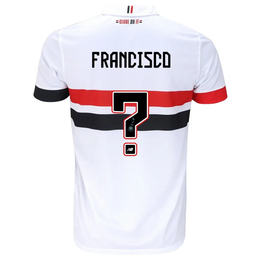 Danxen Niño Camiseta Ryan Francisco #0 Blanco Rojo Negro 1ª Equipación 2024/25 La Camisa