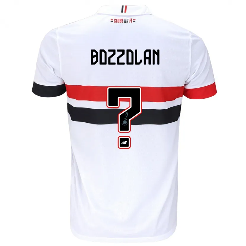 Danxen Niño Camiseta Gabriel Bozzolan #0 Blanco Rojo Negro 1ª Equipación 2024/25 La Camisa