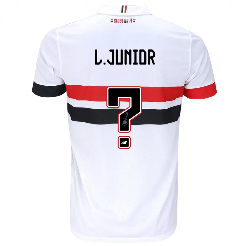 Danxen Niño Camiseta Luciano Junior #0 Blanco Rojo Negro 1ª Equipación 2024/25 La Camisa