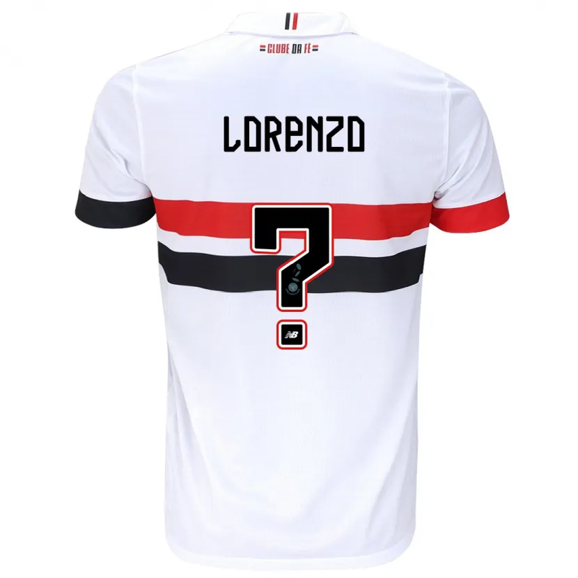 Danxen Niño Camiseta Lorenzo #0 Blanco Rojo Negro 1ª Equipación 2024/25 La Camisa