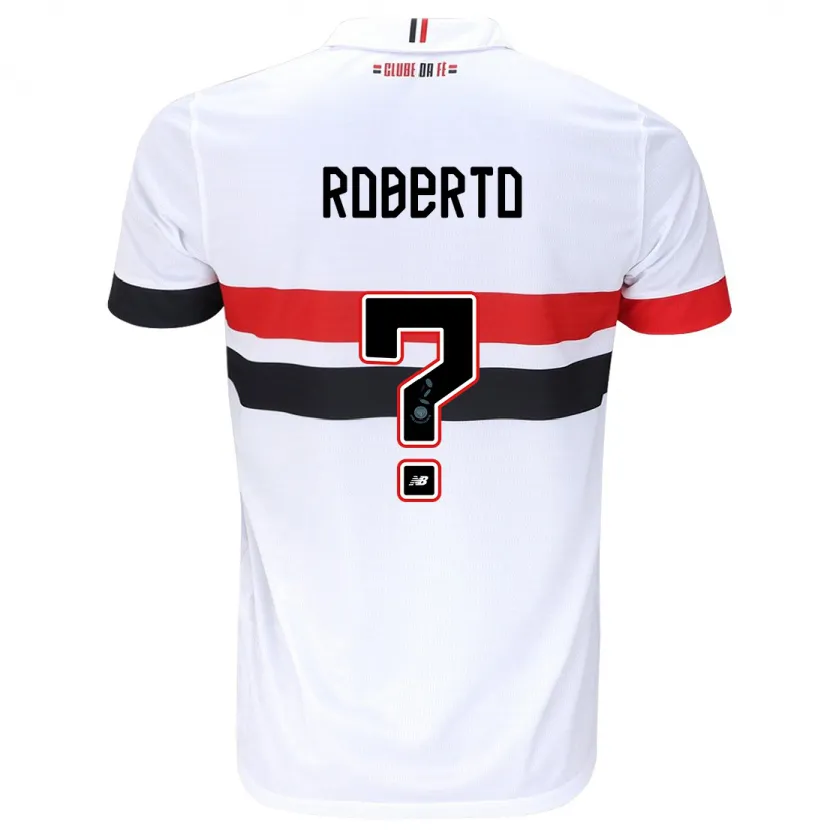 Danxen Niño Camiseta Roberto #0 Blanco Rojo Negro 1ª Equipación 2024/25 La Camisa