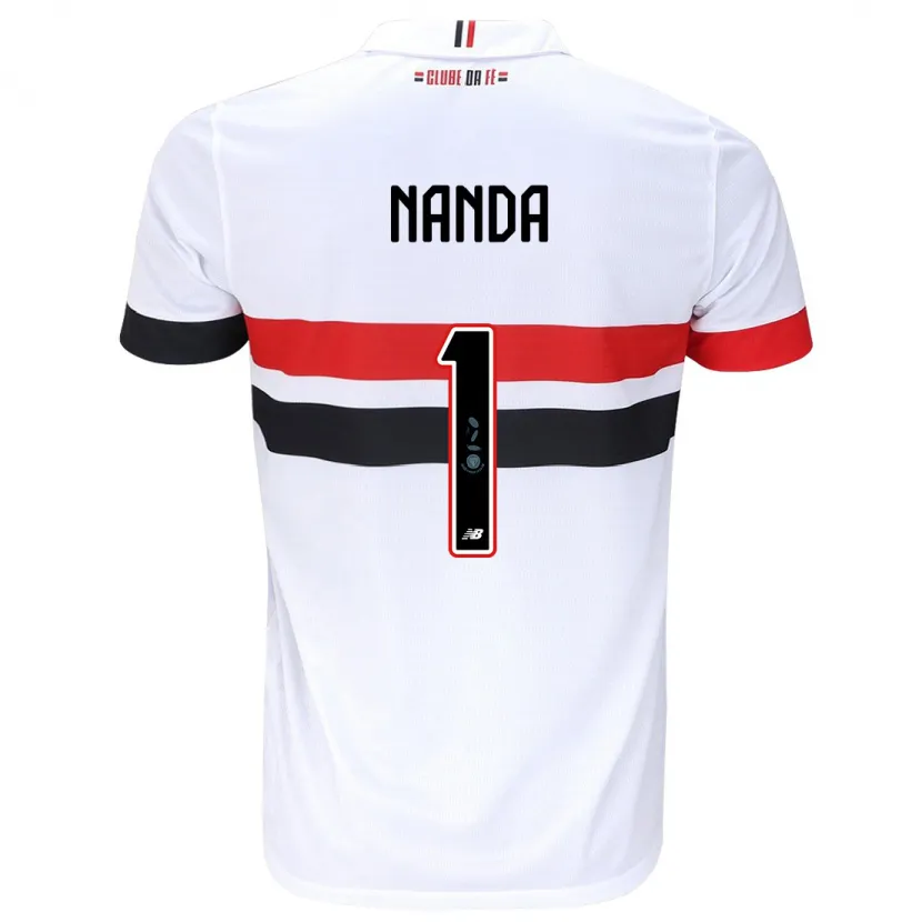 Danxen Niño Camiseta Nanda #1 Blanco Rojo Negro 1ª Equipación 2024/25 La Camisa