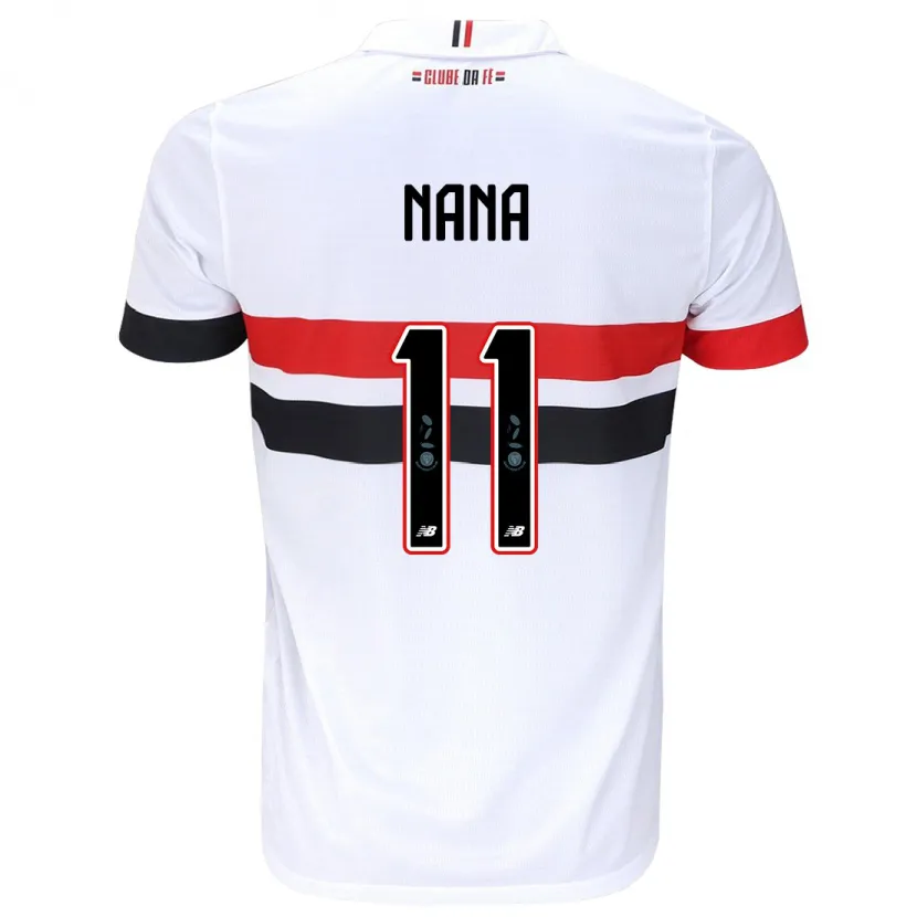 Danxen Niño Camiseta Naná #11 Blanco Rojo Negro 1ª Equipación 2024/25 La Camisa