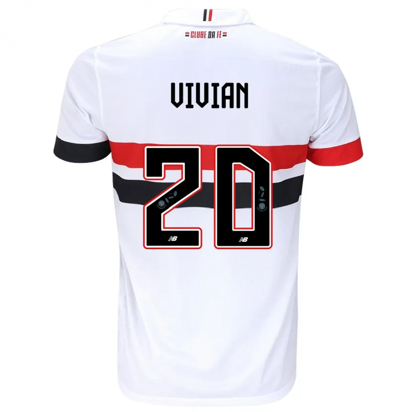 Danxen Niño Camiseta Vivian #20 Blanco Rojo Negro 1ª Equipación 2024/25 La Camisa