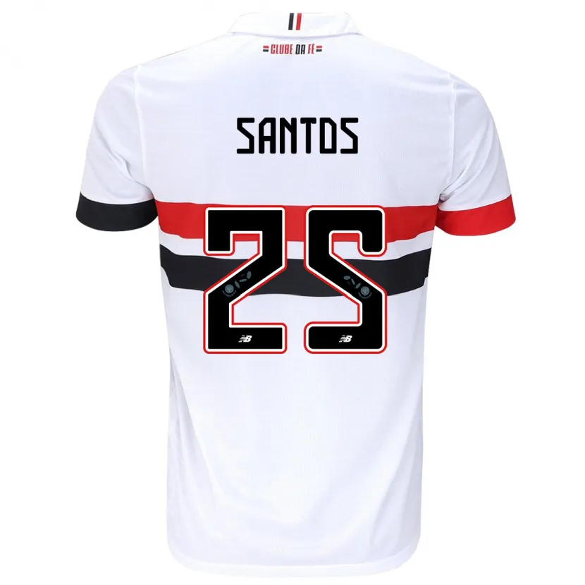 Danxen Niño Camiseta Mariana Santos #25 Blanco Rojo Negro 1ª Equipación 2024/25 La Camisa