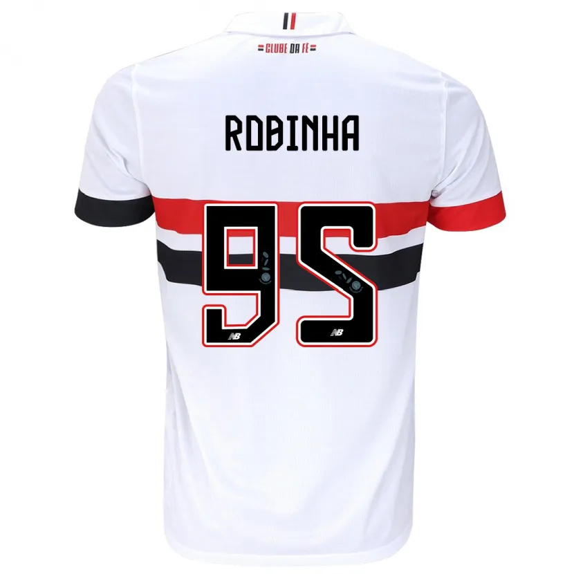 Danxen Niño Camiseta Robinha #95 Blanco Rojo Negro 1ª Equipación 2024/25 La Camisa