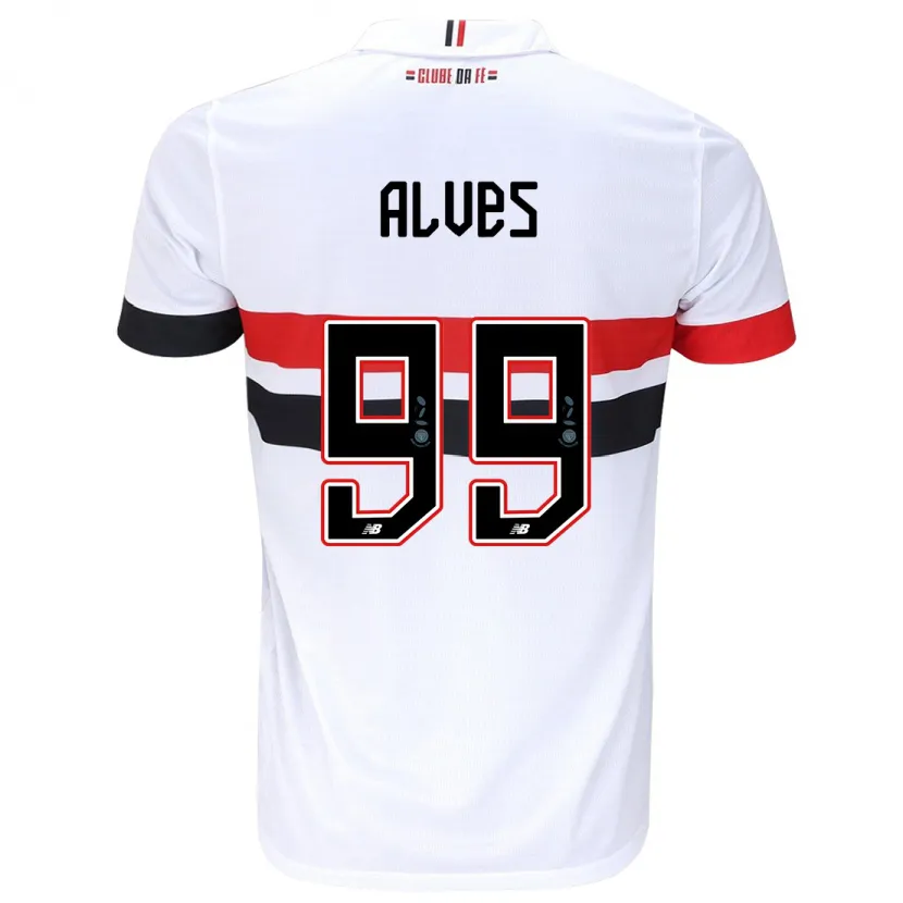 Danxen Niño Camiseta Letícia Alves #99 Blanco Rojo Negro 1ª Equipación 2024/25 La Camisa