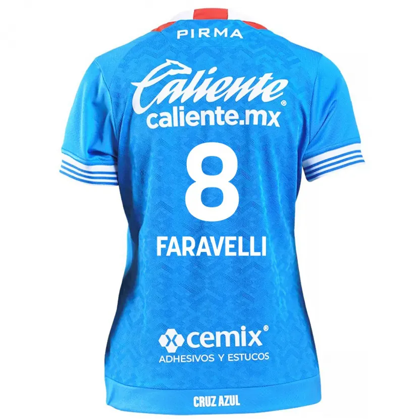 Danxen Niño Camiseta Lorenzo Faravelli #8 Cielo Azul 1ª Equipación 2024/25 La Camisa