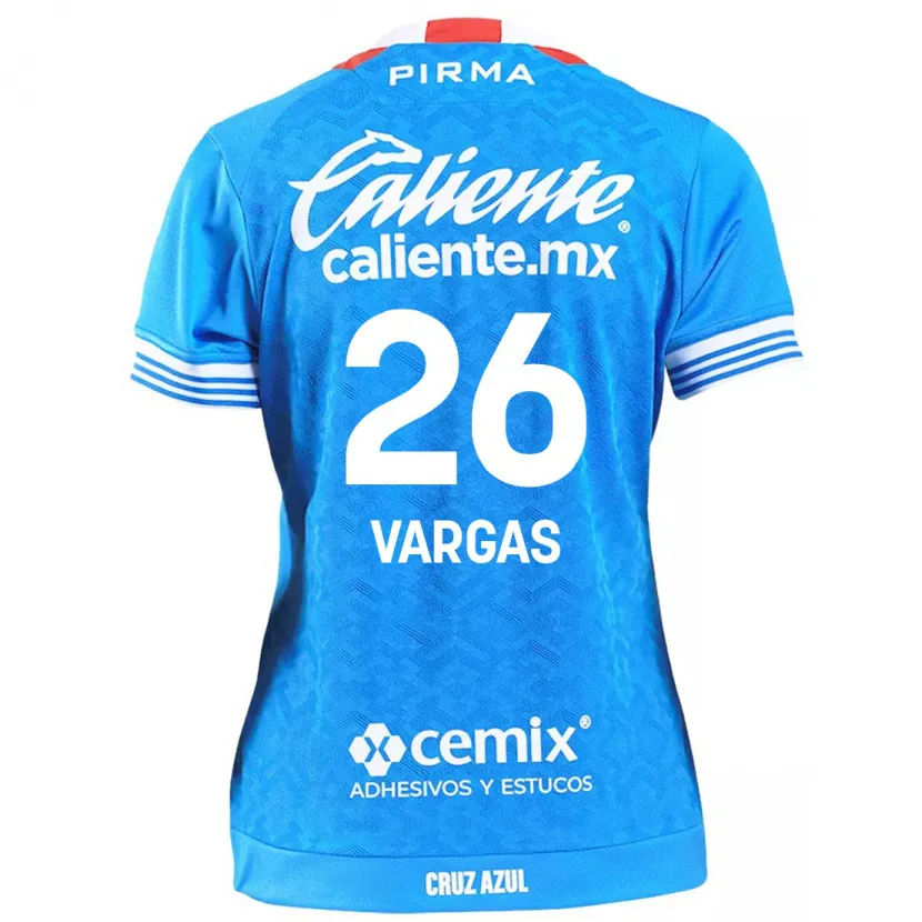 Danxen Niño Camiseta Carlos Vargas #26 Cielo Azul 1ª Equipación 2024/25 La Camisa