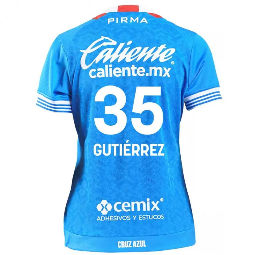 Danxen Niño Camiseta Luis Gutiérrez #35 Cielo Azul 1ª Equipación 2024/25 La Camisa