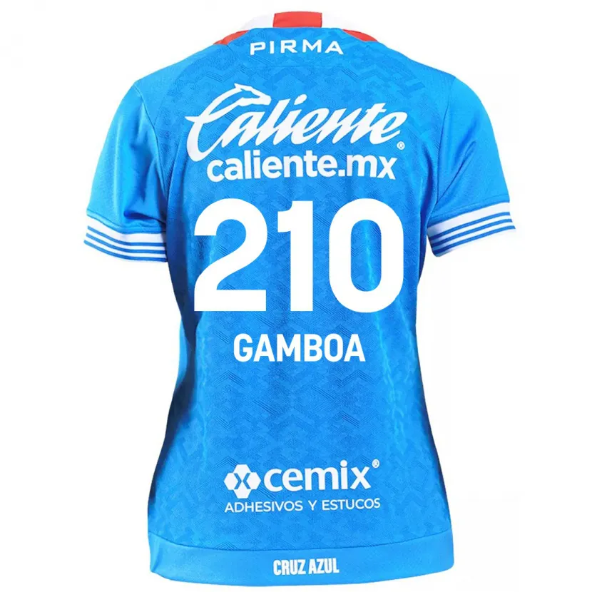 Danxen Niño Camiseta Bryan Gamboa #210 Cielo Azul 1ª Equipación 2024/25 La Camisa