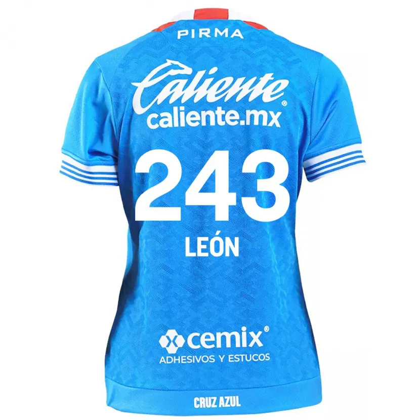 Danxen Niño Camiseta Cristhian León #243 Cielo Azul 1ª Equipación 2024/25 La Camisa