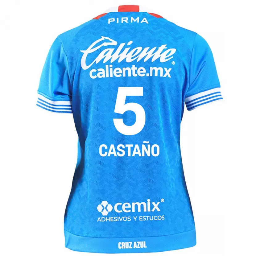 Danxen Niño Camiseta Kevin Castaño #5 Cielo Azul 1ª Equipación 2024/25 La Camisa