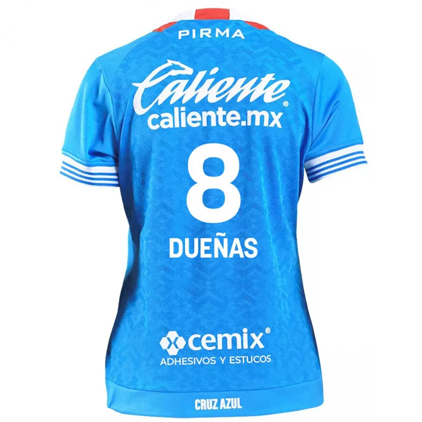 Danxen Niño Camiseta Jesús Dueñas #8 Cielo Azul 1ª Equipación 2024/25 La Camisa