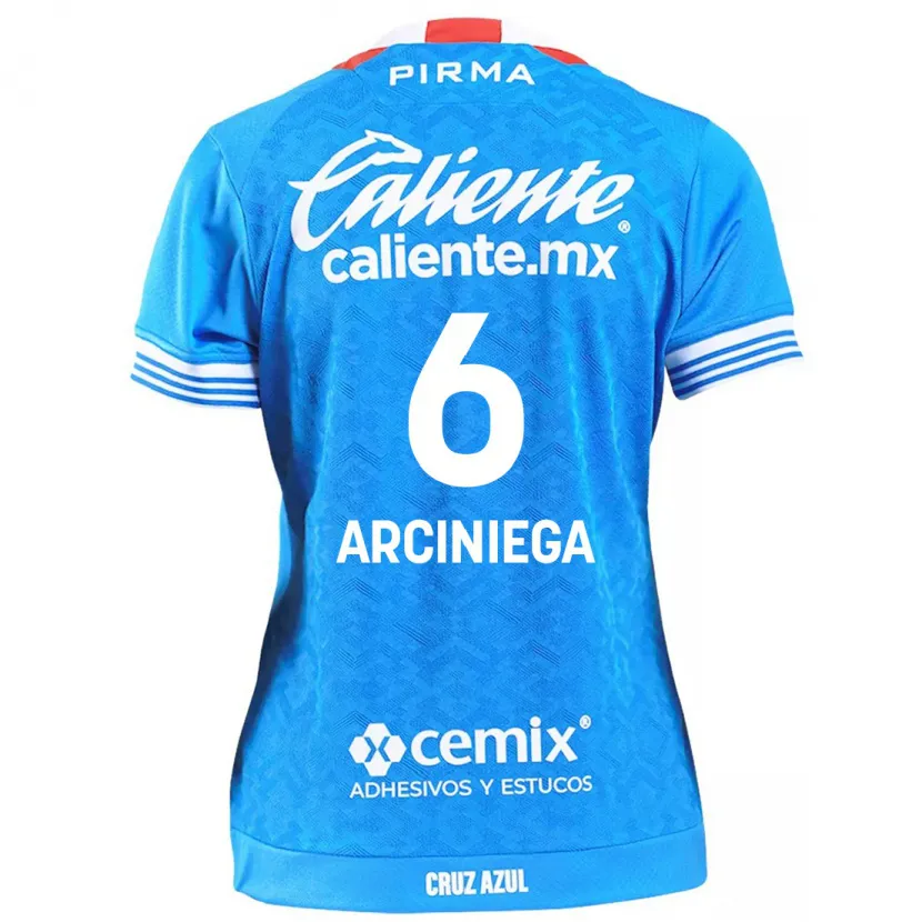 Danxen Niño Camiseta Mirelle Arciniega #6 Cielo Azul 1ª Equipación 2024/25 La Camisa