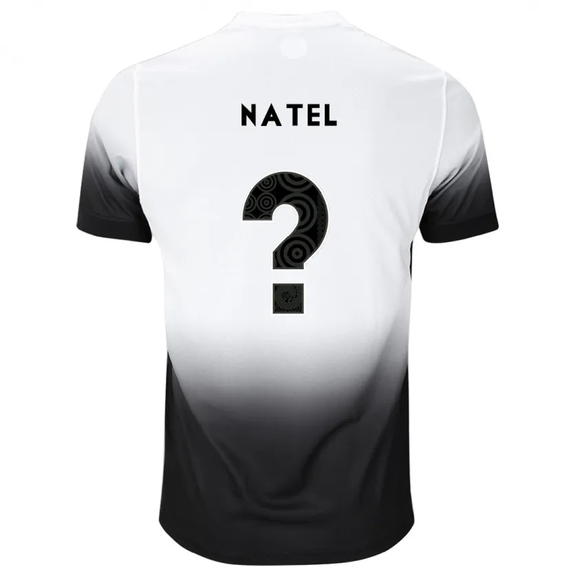 Danxen Niño Camiseta Léo Natel #0 Blanco Negro 1ª Equipación 2024/25 La Camisa